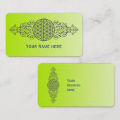 Levensbloem -  siergoud visitekaartje (Voorkant / Achterkant)