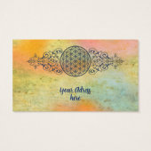 Levensbloem -  siergoud visitekaartje (Achterkant)