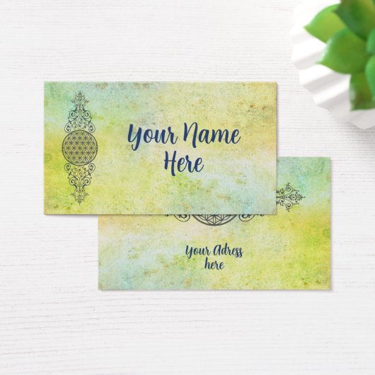 Levensbloem -  siergoud visitekaartje (Bureau)