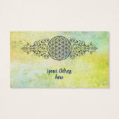 Levensbloem -  siergoud visitekaartje (Achterkant)