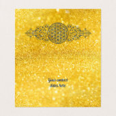 Levensbloem -  siergoud visitekaartje (Binnenkant ongevouwen)