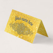 Levensbloem -  siergoud visitekaartje (Voorkant)