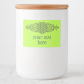 Levensbloem -  siergoud voedselcontainer etiket (Voorkant)