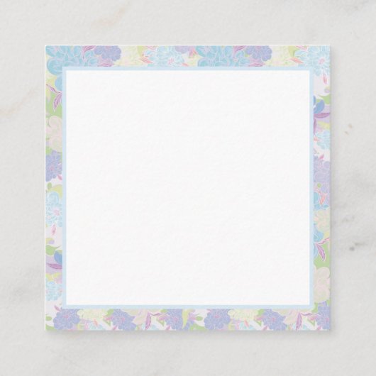 Levensbloem, Vierkante Visitekaartje (Achterkant)