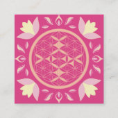 Levensbloem Vierkante Visitekaartje (Voorkant)