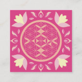 Levensbloem Vierkante Visitekaartje (Achterkant)