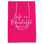 Levensblog merkwebsite roze medium cadeauzakje (Achterkant)