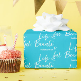 Levensblog merkwebsite turquoise cadeaupapier