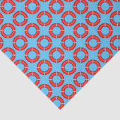 Levensboeien patroon blauw nautisch tissuepapier (Detail)