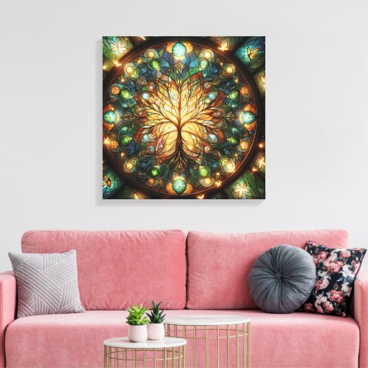 Levensboom 1 canvas afdruk (Insitu (Woonkamer))