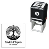 Levensboom #3 Koppel Namen Datum Zelfinktende Stempel (In situ)