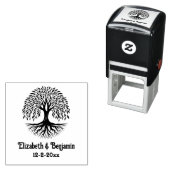 Levensboom #5 Koppel Namen Datum Zelfinktende Stempel (In situ)