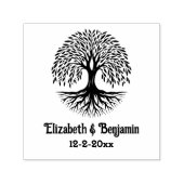 Levensboom #5 Koppel Namen Datum Zelfinktende Stempel (Design)