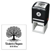 Levensboom #6 Koppel Namen Datum Zelfinktende Stempel (In situ)