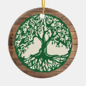 Levensboom - Aangepaste Jaarnaam Keramisch Ornament (Voorkant)