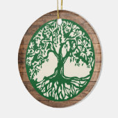 Levensboom - Aangepaste Jaarnaam Keramisch Ornament (Links)
