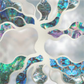 Levensboom - Abalone Shell en Pearl Sticker (Voorkant)