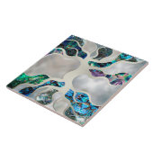 Levensboom - Abalone Shell en Pearl Tegeltje (Zijkant)