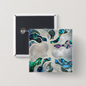 Levensboom - Abalone Shell en Pearl Vierkante Button 5,1 Cm (Voorkant /achterkant)