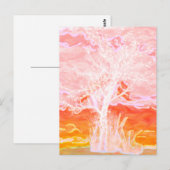 Levensboom - Abstracte vreedzame boom Briefkaart (Voorkant / Achterkant)