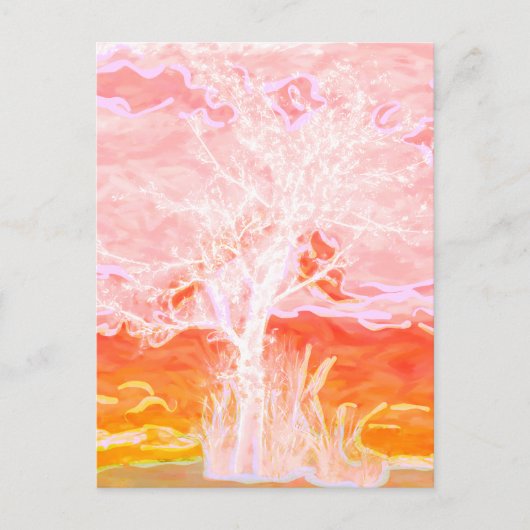 Levensboom - Abstracte vreedzame boom Briefkaart (Voorkant)