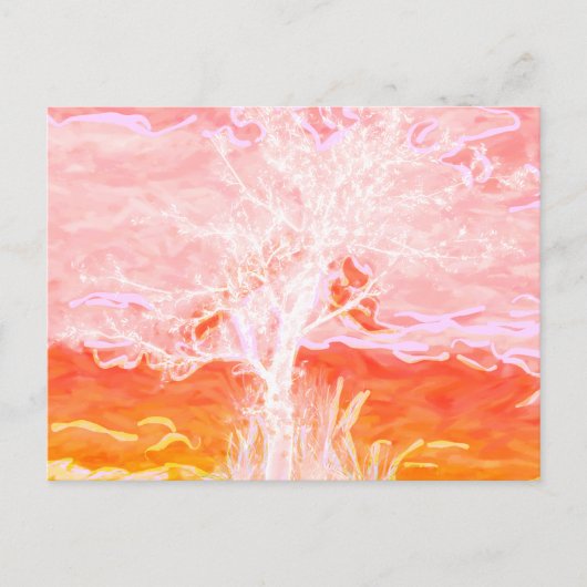 Levensboom - Abstracte vreedzame boom Briefkaart (Voorkant)