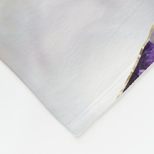 Levensboom - Amethyst en Butterflies Fleece Deken (Hoek)