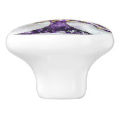 Levensboom - Amethyst en Butterflies Keramische Knop (Zijkant)