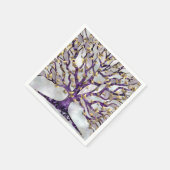 Levensboom - Amethyst en Butterflies Servet (Hoek)