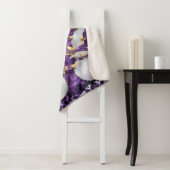 Levensboom - Amethyst en Butterflies Sherpa Deken (In situ)