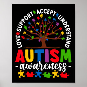 Levensboom Autisme Bewustzijn Liefde Aanvaarding S Poster