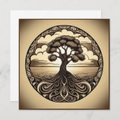 Levensboom  bedankkaart (Voorkant / Achterkant)