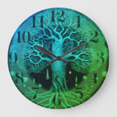 Levensboom bij nacht grote klok (Voorkant)