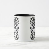 Levensboom Bloemen #5 Zwart-wit Mok (Midden)