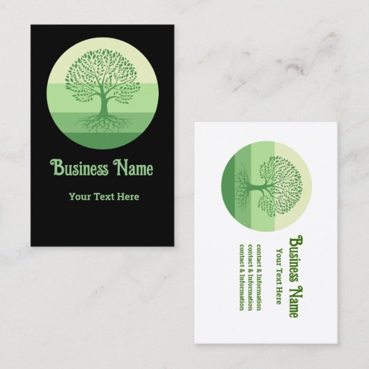 Levensboom, boomdag visitekaartje (Voorkant / Achterkant)