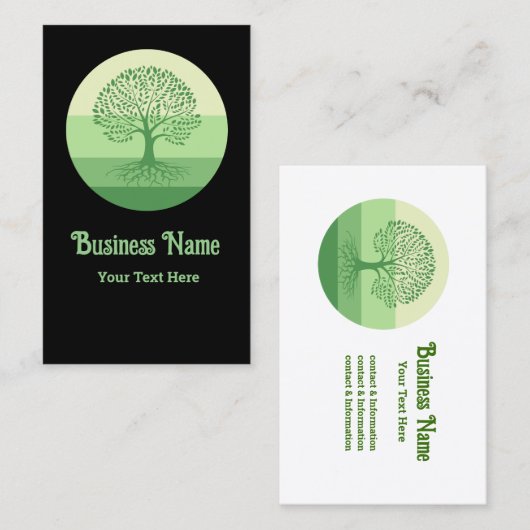 Levensboom, boomdag visitekaartje (Voorkant / Achterkant)