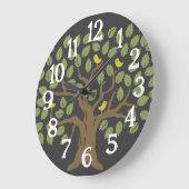 Levensboom Botanische Minimalistische Grote Klok (Hoek)