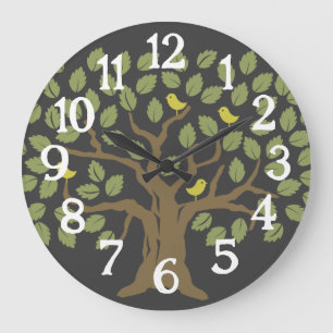 Levensboom Botanische Minimalistische Grote Klok