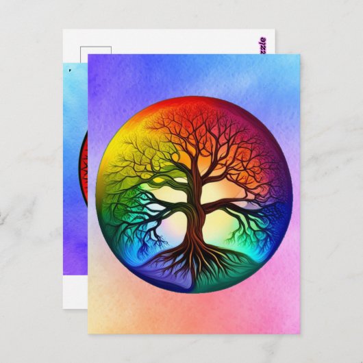 Levensboom Briefkaart (Voorkant / Achterkant)