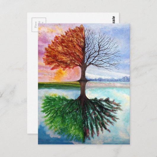 Levensboom Briefkaart (Voorkant / Achterkant)