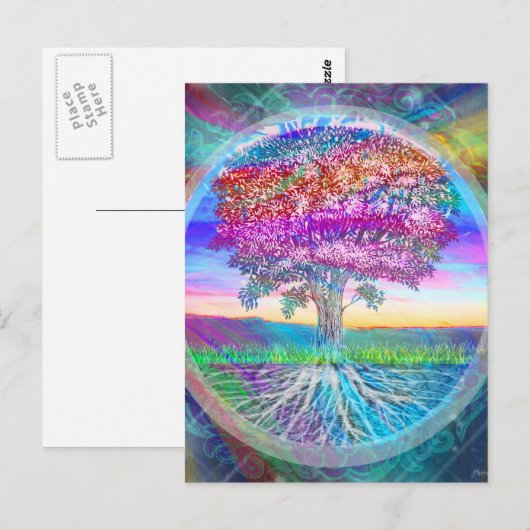 Levensboom Briefkaart (Voorkant / Achterkant)