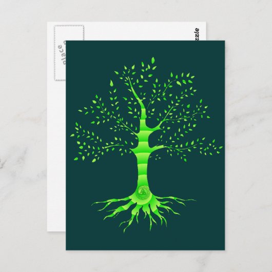 levensboom briefkaart (Voorkant / Achterkant)