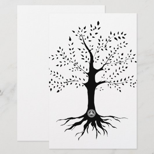 Levensboom Briefpapier (Voorkant / Achterkant)