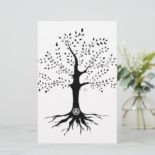 Levensboom Briefpapier (Staand voorkant)