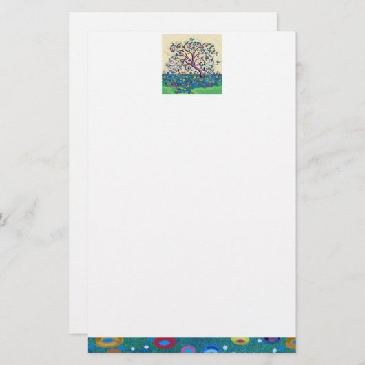 Levensboom Briefpapier (Voorkant / Achterkant)