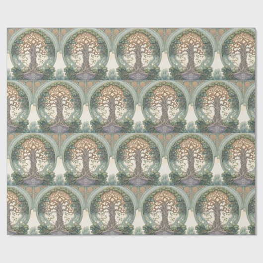 Levensboom Cadeaupapier (Vlak)