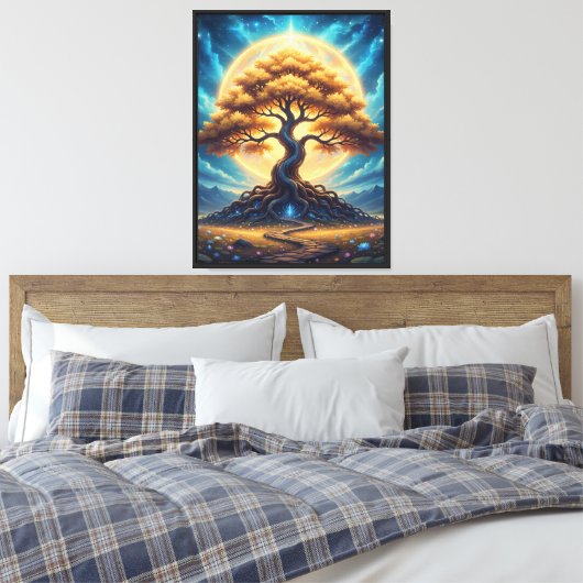 Levensboom Canvas Afdruk (Insitu (Slaapkamer))