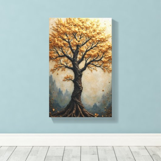 Levensboom Canvas Afdruk (Insitu (Houten vloer))