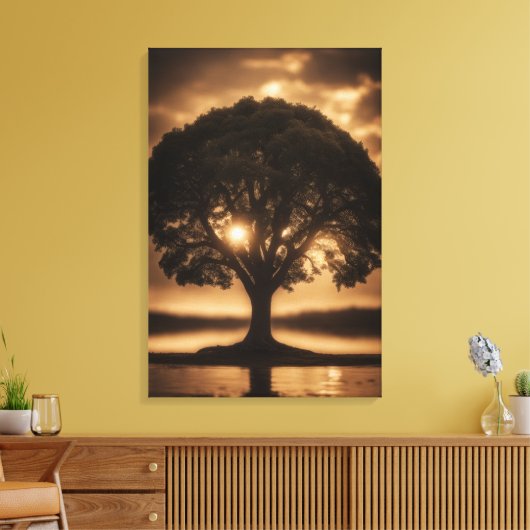 Levensboom Canvas Afdruk (Insitu (Woonkamer))