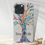 Levensboom Case-Mate iPhone Case<br><div class="desc">Dit unieke kleurrijke mozaïekboomontwerp bevat de woorden Boom van het Leven die je kunt veranderen in een naam als je dat wilt. Omdat we ons eigen kunstwerk creëer,  zal je dit exacte afbeelding niet vinden van andere ontwerpers. Originele mozaïek © Michele Davies.</div>